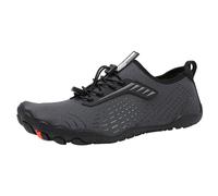 Generisch Zapatos descalzos unisex para mujer y hombre, zapatos de agua, zapatos de playa, transpirables, antideslizantes, de secado rápido, para el agua, para fitness, entrenamiento, gris oscuro, 46