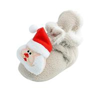 Generisch Zapatos Intermitentes Navidad Zapatillas cálidas para bebés Zapatos de invierno forrados Zapatos de natación bebé, caqui, 19 EU