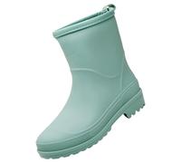 Generisch Zapatos Mujer Tacón Sexy Short Rain Boots For Womens Ankle Rainboot Garden Boot Ladies Rubber Outside Work With Comfort Zapatos de Mujer 36 Subasta, verde, 36 EU