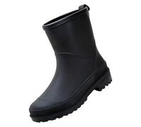 Generisch Zapatos Mujer Tacón Sexy Short Rain Boots For Womens Ankle Rainboot Garden Boot Ladies Rubber Outside Work With Comfort Zapatos de Mujer 36 Subasta, Negro , 36 EU