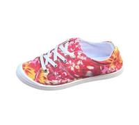 Generisch Zapatos ortopédicos mujer otoño e invierno de las mujeres en Europa y América,zapatos casuales de moda de lona con estampado floral rojo, rojo, 42 EU
