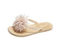 Generisch Zapatos ortopédicos Mujer Sandalias Outgoing And Homeuse New Begonia Flower Fairy Lady Flip Chanclas Ligeras Antideslizantes Casual Casual Zapatillas S Mujer Zapatos Zapatillas, beige, 36 EU