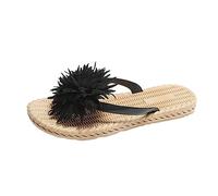 Generisch Zapatos ortopédicos Mujer Sandalias Outgoing And Homeuse New Begonia Flower Fairy Lady Flip Chanclas Ligeras Antideslizantes Casual Casual Zapatillas S Mujer Zapatos Zapatillas, Negro , 38