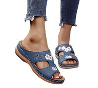 Generisch Zapatos ortopédicos para mujer, sandalias ortopédicas para mujer, sandalias orthofit, pantuflas de verano, zapatillas, zapatos abiertos, zapatillas de verano, 42