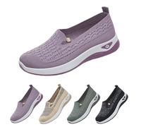 Generisch Zapatos ortopédicos para mujer sin cordones, zapatos casuales de verano, cómodos zapatos para diabéticos, ligeros, transpirables, cómodos, zapatos de verano al aire libre, zapatillas de