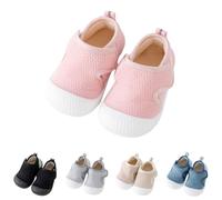 Generisch Zapatos para aprender a andar para bebé, antideslizantes, suaves, cómodos, ligeros, duraderos, informales, gruesos, para niñas y niños, rosa, 12 meses