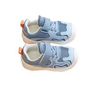 Generisch Zapatos para aprender a andar para bebé, suela suave, zapatos informales, primavera, verano, corte de malla, zapatos funcionales para niños pequeños, niñas, niños, primeros pasos, 01 azul