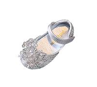 Generisch Zapatos para aprender a andar Rhinestone brillante princesa zapatos bebé niñas zapatos para y boda zapatos de baile, plata, 32 EU