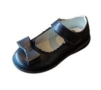 Generisch Zapatos para gatear para bebé, antideslizantes, con lazo, de princesa, elegantes, planos, suaves, cómodos, modernos, duraderos, para fiestas, Negro , 27 EU