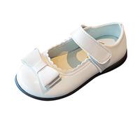 Generisch Zapatos para gatear para bebé, antideslizantes, con lazo, de princesa, elegantes, planos, suaves, cómodos, modernos, duraderos, para fiestas, Blanco, 29 EU