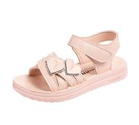 Generisch Zapatos para niños Amor Decorativo Suela Gruesa Sandalias Suave Suela Cómoda Princesa Sandalias Zapatos para Aprender Zapatillas, rojo, 34 EU
