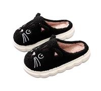 Generisch Zapatos para niños lindas zapatillas de felpa retro zapatillas de dibujos animados multicolor gato mocasines niños y niñas zapatos transpirables para el hogar zapatillas de fieltro