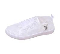 Generisch Zapatos para traje regional para mujer, de punta plana, tirolesa, para novia, Oktoberfest, para vestido, zapatos de boda, ligeros, cómodos y de tela, Blanco, 38 EU