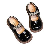 Generisch Zapatos planos de niña Zapatos de princesa Zapatos clásicos Mary-Jane para vestidos de novia Zapatos escolares Diseño de punta redonda Zapatos planos para niña Mary Jane Zapatos formales
