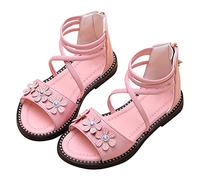 Generisch - Zapatos planos para niña con tiras de esposa para boda, fiesta, fiesta, fiesta, escuela, niña, rosa, 30 EU