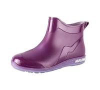 Generisch Zapatos rojos para mujer, botines de lluvia para mujer, botas de lluvia altas para pantorrilla, botas de lluvia de un solo color, zapatos de jardín para exteriores, cómodas, botas de trabajo