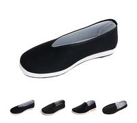 Generisch Zapatos tradicionales chinos antiguos de Beijing Kung Fu Tai Chi Zapatos de artes marciales chinos tradicionales Qigong Slip On Zapatillas de caminar Zapatos deportivos ligeros Zapatos al