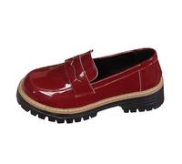 Generisch Zapatos tradicionales para mujer, zapatos de avena, unisex, elegantes, para traje regional, estilo medieval, diseño tradicional para Oktoberfest y celebraciones, rojo, 37.5 EU