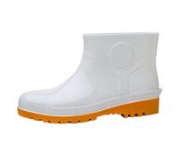 Generisch Zapatos transpirables para hombre de negocios y resistentes a pinchazos, para la industria y la minería, resistentes al aceite y a los álcalis, zapatos acuáticos blancos, manguera, sin forro