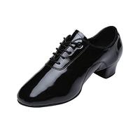 Generisch Zapatos Zapatos de baile modernos Salón de baile latino Zapatos de cuero de un solo color para cordones Botas de invierno para niños 22, Negro , 30 EU