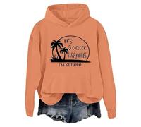 Generisches es ist 5 am überall wo ich im Ruhrestand bin in, Langarm Thermalpullover Buchzeit Sweatshirt Casual Mental Health Sweatshirt Streetwear Street Vintage für Frauen im Herbst Winter, naranja
