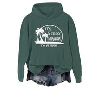 Generisches es ist 5 am überall wo ich im Ruhrestand bin in, Langarm Thermalpullover Buchzeit Sweatshirt Casual Mental Health Sweatshirt Streetwear Street Vintage für Frauen im Herbst Winter, verde