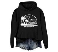 Generisches es ist 5 am überall wo ich im Ruhrestand bin in, Langarm Thermalpullover Buchzeit Sweatshirt Casual Mental Health Sweatshirt Streetwear Street Vintage für Frauen im Herbst Winter, Negro