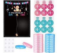 Género Póster de Voto 69pcs Revelacion de Genero Reciclable 21cm Revelacion de Sexo Sin Olor Genero Bebe Seguros no Tóxicos para Gender Reveal Party Baby Shower Juego de Votación