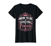 Género Revelación Niña Mamá-to-Be se Espera una Camiseta gráfica económica, Mujer, Negro, XS