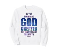 Genesis 1:1 In The Beginning God Created - Universe Graphic Sudadera