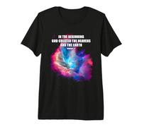 Genesis 1 In The Beginning God Created - Galaxy Nebula Faith Camiseta Premium