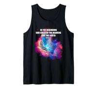 Genesis 1 In The Beginning God Created - Galaxy Nebula Faith Camiseta sin Mangas