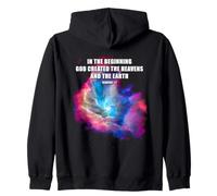Genesis 1 In The Beginning God Created - Galaxy Nebula Faith Sudadera con Capucha