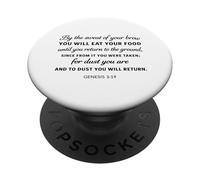 Génesis 3:19 Dust You Will Return Bíblica Escritura Fe PopSockets PopGrip Adhesivo