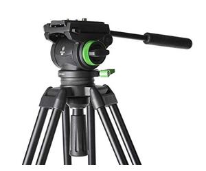 Genesis Base CVT-10 - Trípode de vídeo con rótula de vídeo fluida VF-6.0 Kit | trípode cámara de vídeo