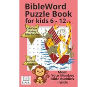 GENESIS BIBLE WORD PUZZLE BOOK FOR KIDS: Meet the Monkey Bible Buddies - With Stories, Puzzles & Coloring Fun (BIBLE WORD PUZZLE BOOK SERIES FOR KIDS)