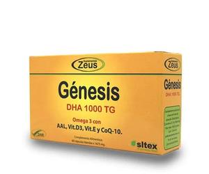 Genesis DHA TG 1000 60 cápsulas Zeus - suplemento de omega 3 (DHA)