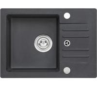Genesis Foxtrot fregadero de granito 58x42 cm negro 9653291