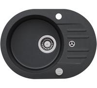 Genesis Foxtrot fregadero de granito 58x42 cm negro 9654291