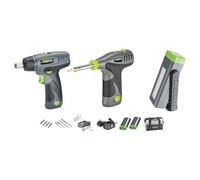 Genesis GL0831CK2 - Kit de herramientas inalámbricas de iones de litio de 8 voltios con destornillador, soldador y luz LED de bolsillo, color gris