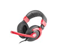 Genesis hm34x auriculares alámbrico diadema juego negro, rojo