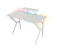 Genesis Mesa Gaming Holm 320 RGB Blanca Carbono