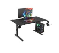 Genesis Mesa Gaming Holm Modular 140cm MDF y Acero Altura Ajustable LED y Gestión de Cables