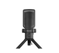 Genesis Radium 250 - Micrófono USB para Juegos y Streaming (Condensador cardioide, luz RGB, botón de Ganancia y Silencio, 24 bit/192 kHz, trípode de Mesa y Filtro Pop), Color Negro