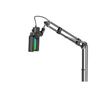 Genesis Radium 251 USB Gaming Micrófono con brazo 5 - Condensador, 192 kHz/24 bits, iluminación RGB, filtro pop, regulador de ganancia, botón silencioso, monitoreo en tiempo real, Plug & Play para PC