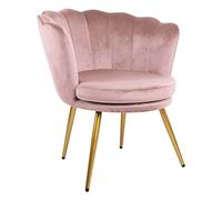 Genesis Sillón, Metal, Rosa y Plateado, 62D x 70W x 76H cm