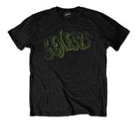 Genesis - T-Shirt # Xl Unisex Black # Vintage Logo - Green