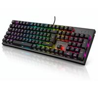 Genesis Thor 303 Teclado mecánico para gaming QWERTZ DE, Outemu Brown Switches, Hot-Swap, RGB, 105 teclas, 1000 Hz, USB, negro
