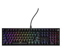 Genesis Thor 404 Silent Mechanische Gaming Tastatur, Outemu Peach Silent V3 Switches, sustitución en caliente, RGB Beleuchtung, Lautstärkerreguler, Anti-Ghosting, QWERTY ANSI-Layout, Schwarz