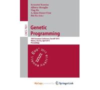 Genetic Programming: 16th European Conference, EuroGP 2013, Vienna, Austria, April 3-5, 2013, Proceedings